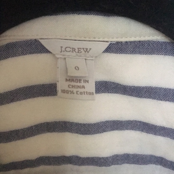 Size 0 button down striped shirt from j crew - Picture 3 of 3